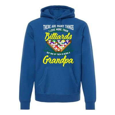 Grandpa Billiards Pool Game Player Ball Stick Papa Gift Cool Gift Premium Hoodie