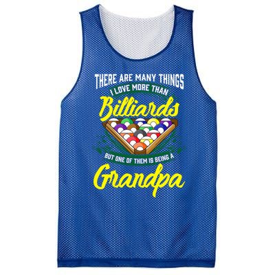 Grandpa Billiards Pool Game Player Ball Stick Papa Gift Cool Gift Mesh Reversible Basketball Jersey Tank