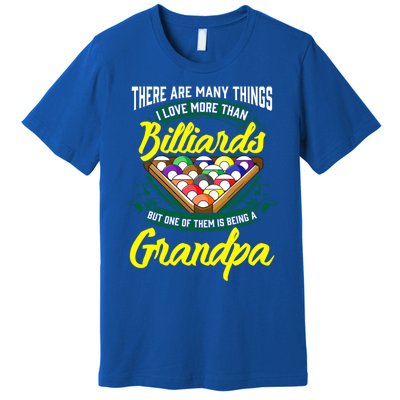 Grandpa Billiards Pool Game Player Ball Stick Papa Gift Cool Gift Premium T-Shirt