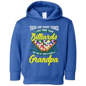 Grandpa Billiards Pool Game Player Ball Stick Papa Gift Cool Gift Toddler Hoodie