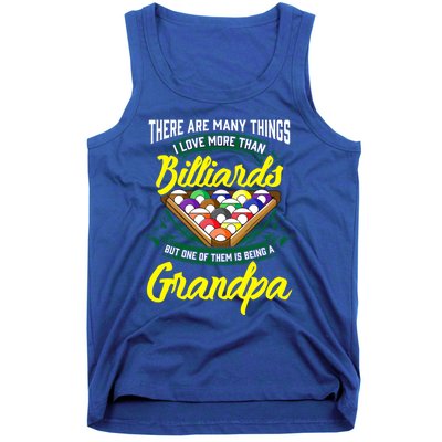 Grandpa Billiards Pool Game Player Ball Stick Papa Gift Cool Gift Tank Top