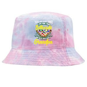 Grandpa Billiards Pool Game Player Ball Stick Papa Gift Cool Gift Tie-Dyed Bucket Hat