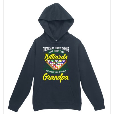 Grandpa Billiards Pool Game Player Ball Stick Papa Gift Cool Gift Urban Pullover Hoodie