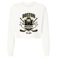 Glitch Bruin Party Tailgate Cropped Pullover Crew