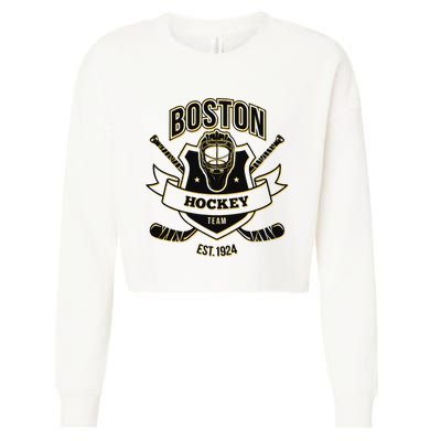 Glitch Bruin Party Tailgate Cropped Pullover Crew