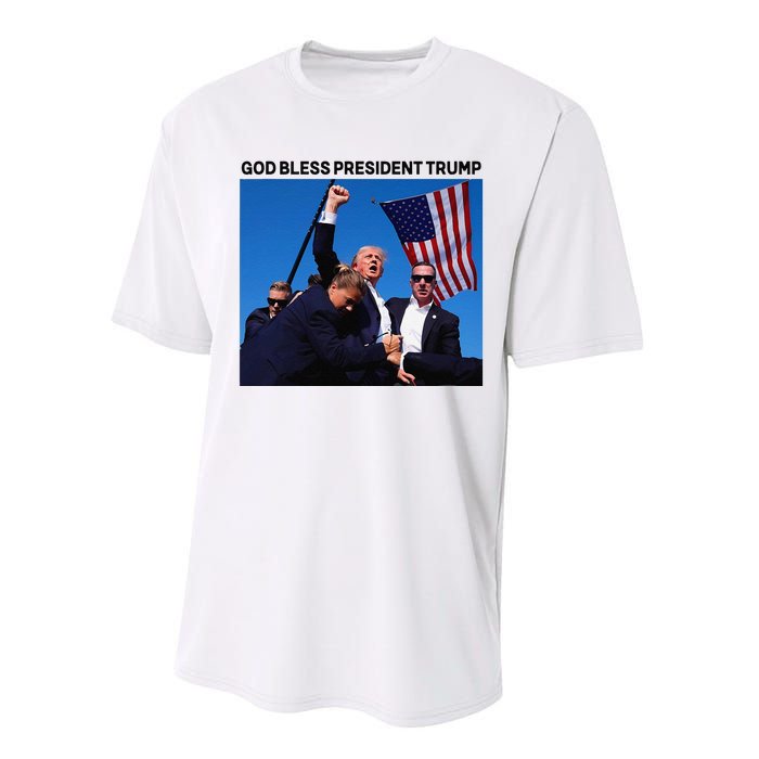 God Bless President Trump Shooting At Donald Trump Rally Performance Sprint T-Shirt