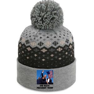 God Bless President Trump Donald Trump 2024 The Baniff Cuffed Pom Beanie