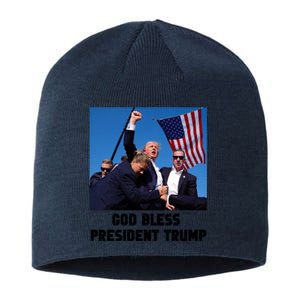 God Bless President Trump Donald Trump 2024 Sustainable Beanie