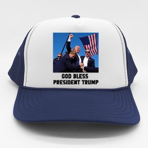 God Bless President Trump Donald Trump 2024 Trucker Hat