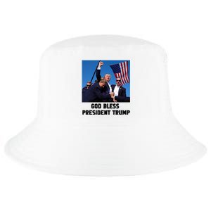 God Bless President Trump Donald Trump 2024 Cool Comfort Performance Bucket Hat