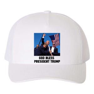 God Bless President Trump Donald Trump 2024 Yupoong Adult 5-Panel Trucker Hat