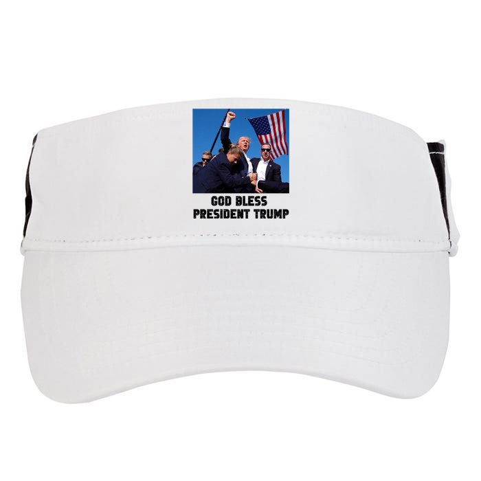 God Bless President Trump Donald Trump 2024 Adult Drive Performance Visor