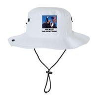 God Bless President Trump Donald Trump 2024 Legacy Cool Fit Booney Bucket Hat