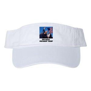 God Bless President Trump Donald Trump 2024 Valucap Bio-Washed Visor