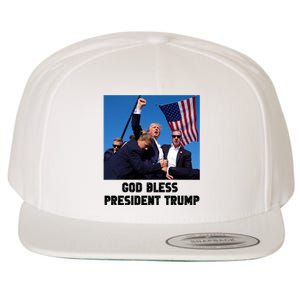 God Bless President Trump Donald Trump 2024 Wool Snapback Cap