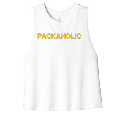 Green Bay Packaholic Women's Racerback Cropped Tank