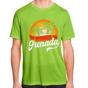 Grenada Beach Palm Tree Grenadian Vacation Adult ChromaSoft Performance T-Shirt