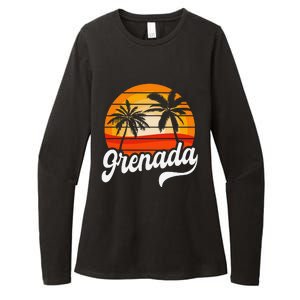 Grenada Beach Palm Tree Grenadian Vacation Womens CVC Long Sleeve Shirt