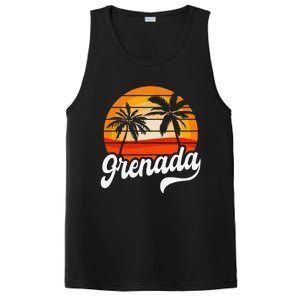 Grenada Beach Palm Tree Grenadian Vacation PosiCharge Competitor Tank