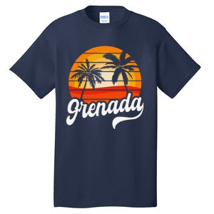 Grenada Beach Palm Tree Grenadian Vacation Tall T-Shirt