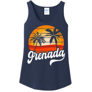 Grenada Beach Palm Tree Grenadian Vacation Ladies Essential Tank