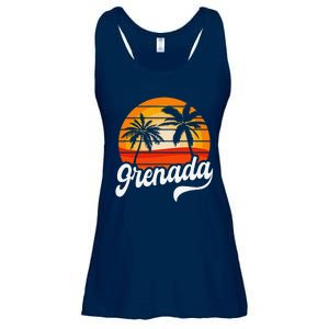 Grenada Beach Palm Tree Grenadian Vacation Ladies Essential Flowy Tank