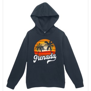 Grenada Beach Palm Tree Grenadian Vacation Urban Pullover Hoodie