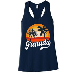 Grenada Beach Palm Tree Grenadian Vacation Women's Racerback Tank