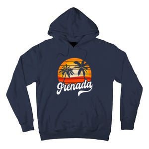 Grenada Beach Palm Tree Grenadian Vacation Tall Hoodie