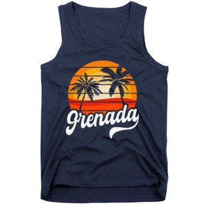 Grenada Beach Palm Tree Grenadian Vacation Tank Top