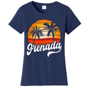 Grenada Beach Palm Tree Grenadian Vacation Women's T-Shirt