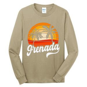 Grenada Beach Palm Tree Grenadian Vacation Tall Long Sleeve T-Shirt