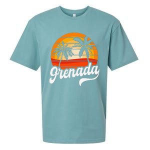 Grenada Beach Palm Tree Grenadian Vacation Sueded Cloud Jersey T-Shirt