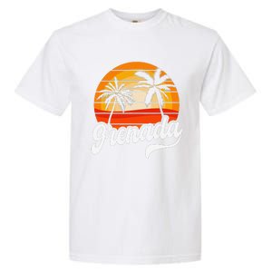 Grenada Beach Palm Tree Grenadian Vacation Garment-Dyed Heavyweight T-Shirt