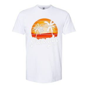 Grenada Beach Palm Tree Grenadian Vacation Softstyle CVC T-Shirt