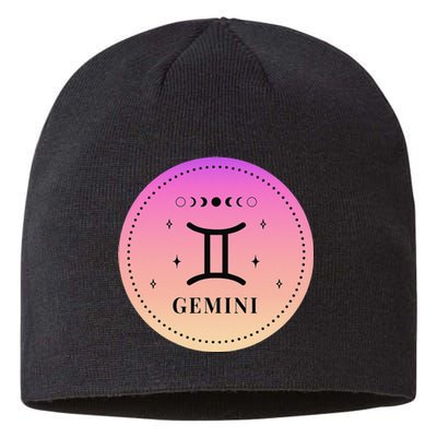 Gemini Birthday Present Wo Zodiac Sign Gemini Sustainable Beanie