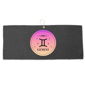 Gemini Birthday Present Wo Zodiac Sign Gemini Large Microfiber Waffle Golf Towel