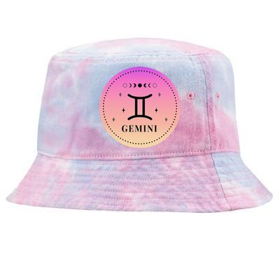 Gemini Birthday Present Wo Zodiac Sign Gemini Tie-Dyed Bucket Hat