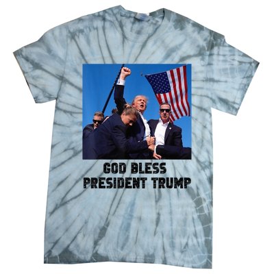 God Bless President Trump Donald Trump 2024 Trump Rally Pa Tie-Dye T-Shirt