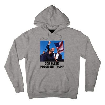 God Bless President Trump Donald Trump 2024 Trump Rally Pa Tall Hoodie