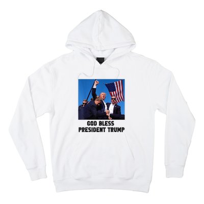 God Bless President Trump Donald Trump 2024 Trump Rally Pa Hoodie