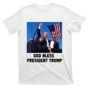 God Bless President Trump Donald Trump 2024 Trump Rally Pa T-Shirt