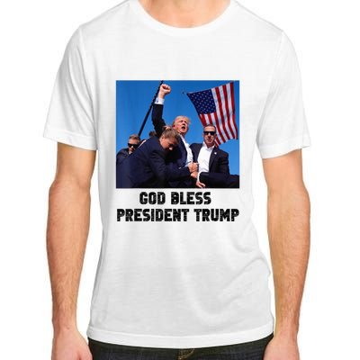 God Bless President Trump Donald Trump 2024 Trump Rally Pa Adult ChromaSoft Performance T-Shirt