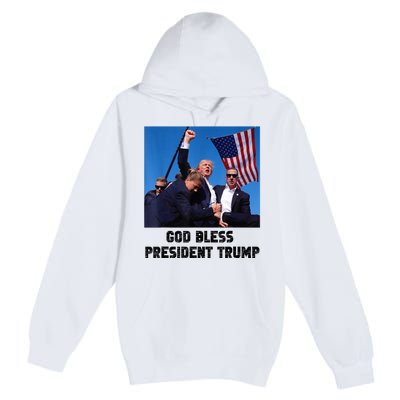 God Bless President Trump Donald Trump 2024 Trump Rally Pa Premium Pullover Hoodie