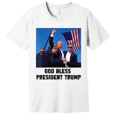 God Bless President Trump Donald Trump 2024 Trump Rally Pa Premium T-Shirt