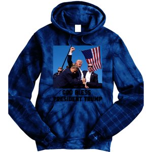 God Bless President Trump Donald Trump 2024 Tie Dye Hoodie