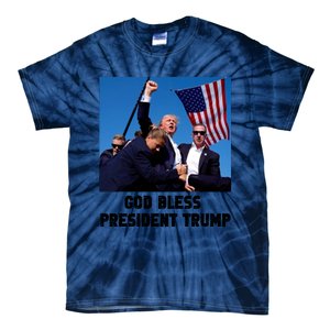 God Bless President Trump Donald Trump 2024 Tie-Dye T-Shirt