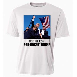 God Bless President Trump Donald Trump 2024 Cooling Performance Crew T-Shirt