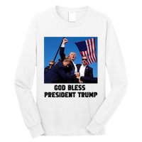 God Bless President Trump Donald Trump 2024 Long Sleeve Shirt