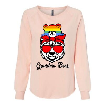 Grandma Bear Proud Grandma Flag Lgbt Pride Mothers Day Gift Womens California Wash Sweatshirt